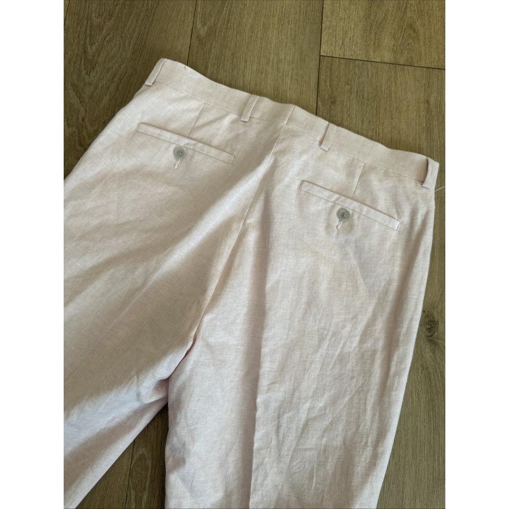 Kenneth Cole Men's Linen Blend 2pc Suit Pink Preppy Prom 40L/33W NWT - Picture 11 of 15